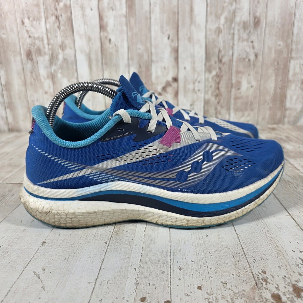 Saucony Endorphin Pro 2 Womens Running Shoes Blue White S10687-30 Size 10
